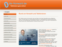Tablet Screenshot of die-vorwahl.de